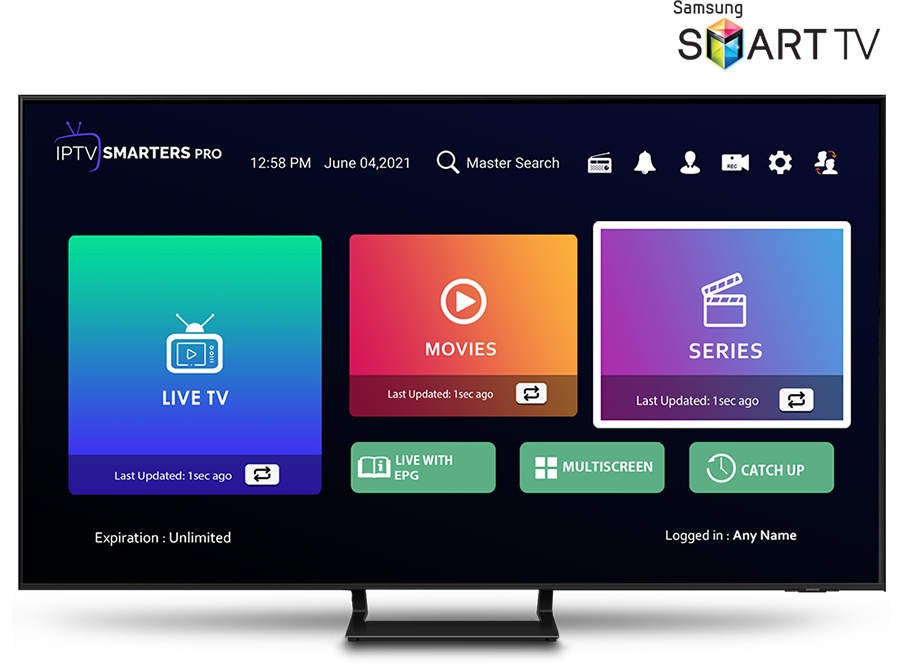 iptv smarters home screen
