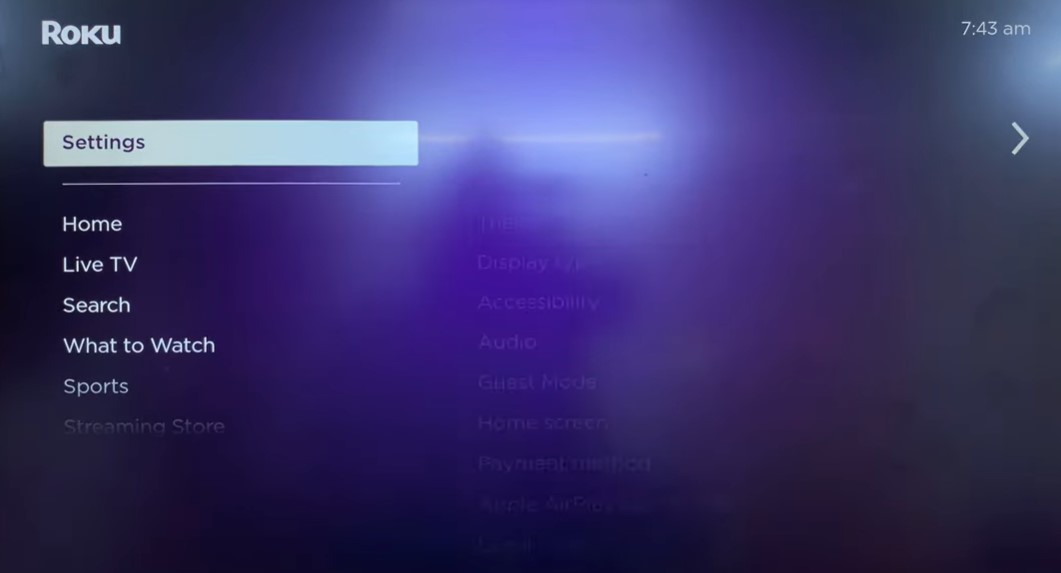 roku settings