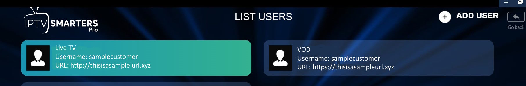 smarters users sample